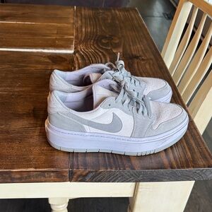 Nike Light Gray and White Casual Sneakers